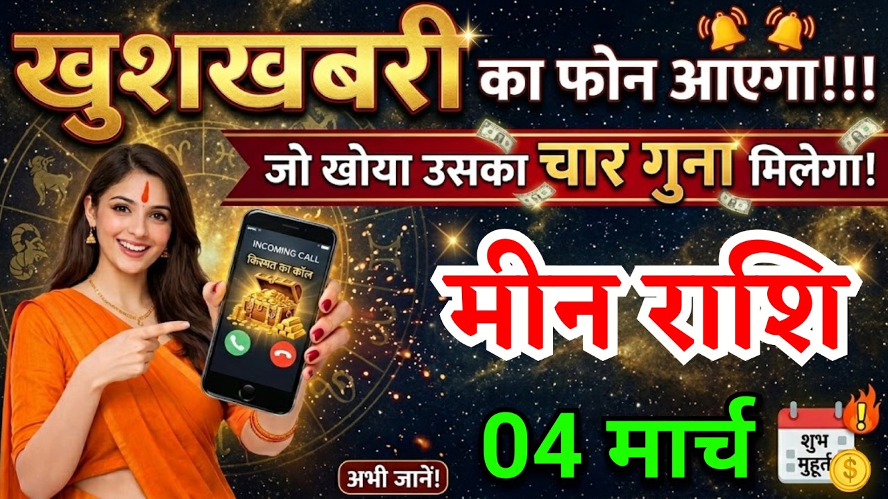 4 मार्च, मीन राशि वालों खुशखबरी का फोन आएगा, Meen Rashi, Aaj Ka Rashifal