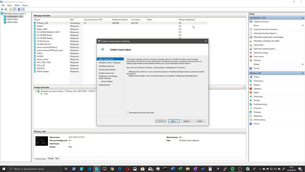 Wstęp do wstępu o Menedżerze funkcji Hyper-V