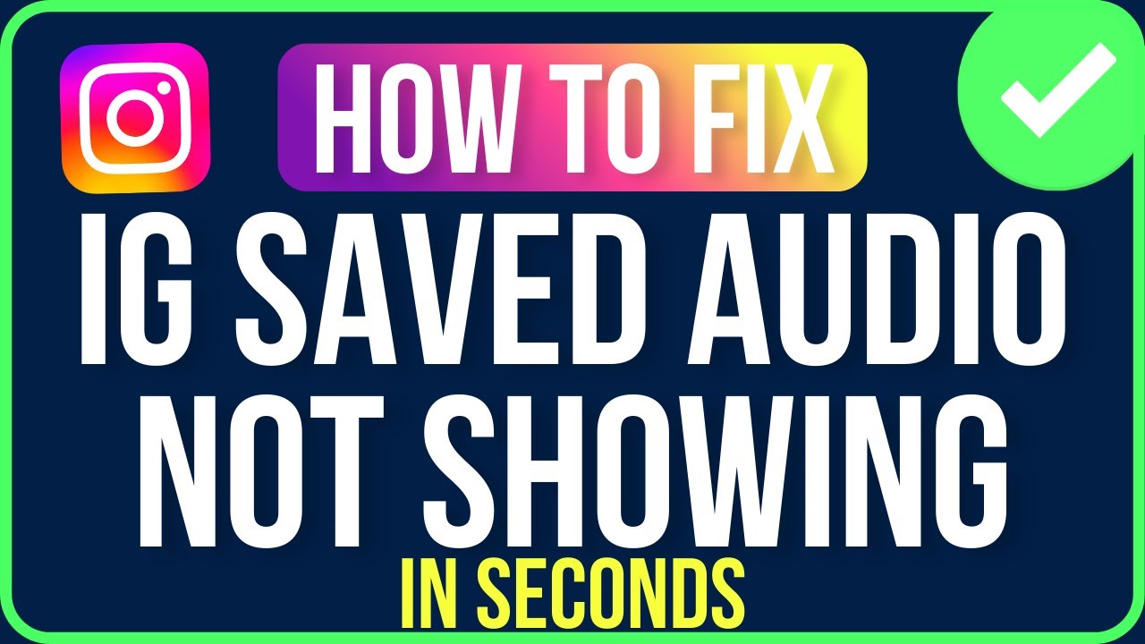 INSTAGRAM SAVED AUDIO NOT SHOWING [FIXED] | Saved Audio Not Showing in Story