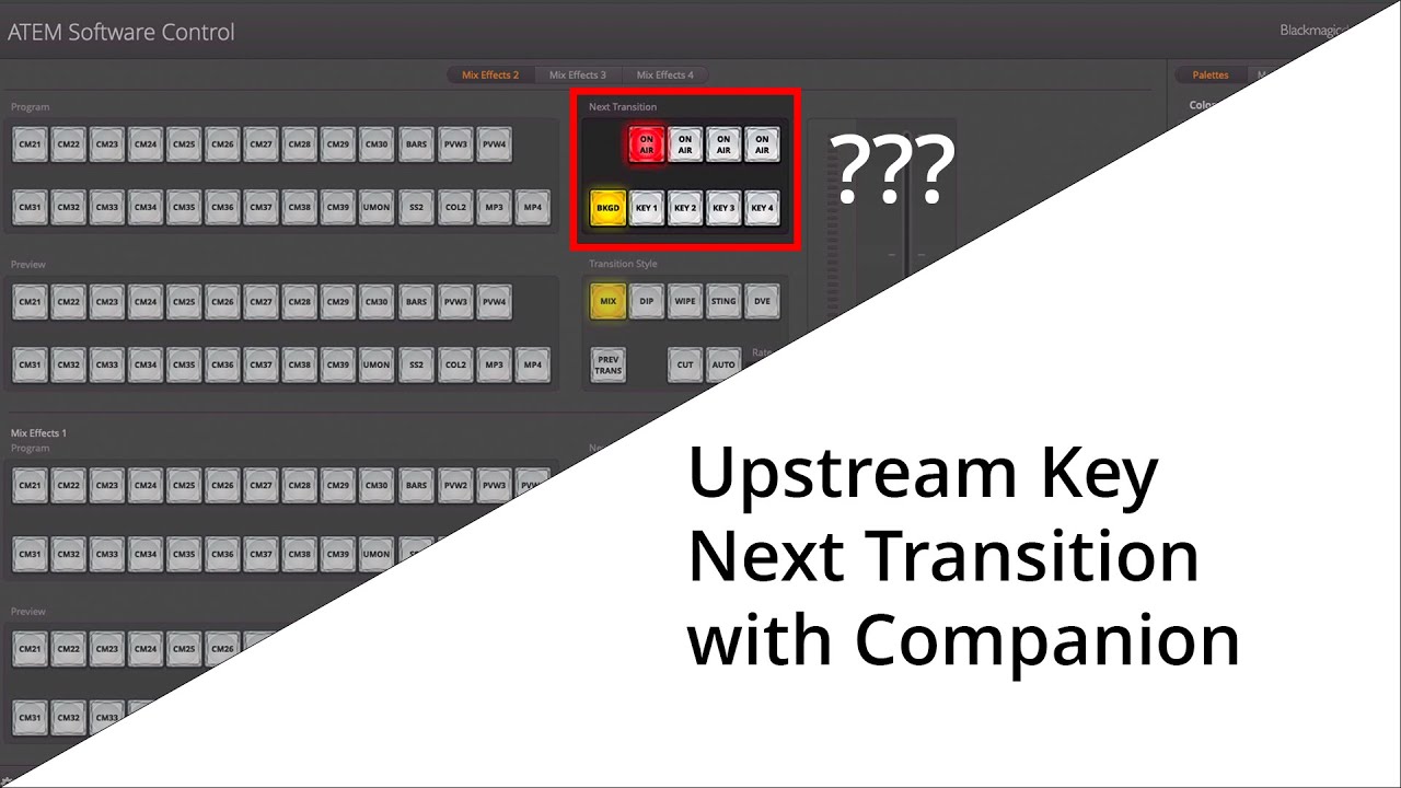 Controlling ATEM Upstream Keyers with Bitfocus Companion