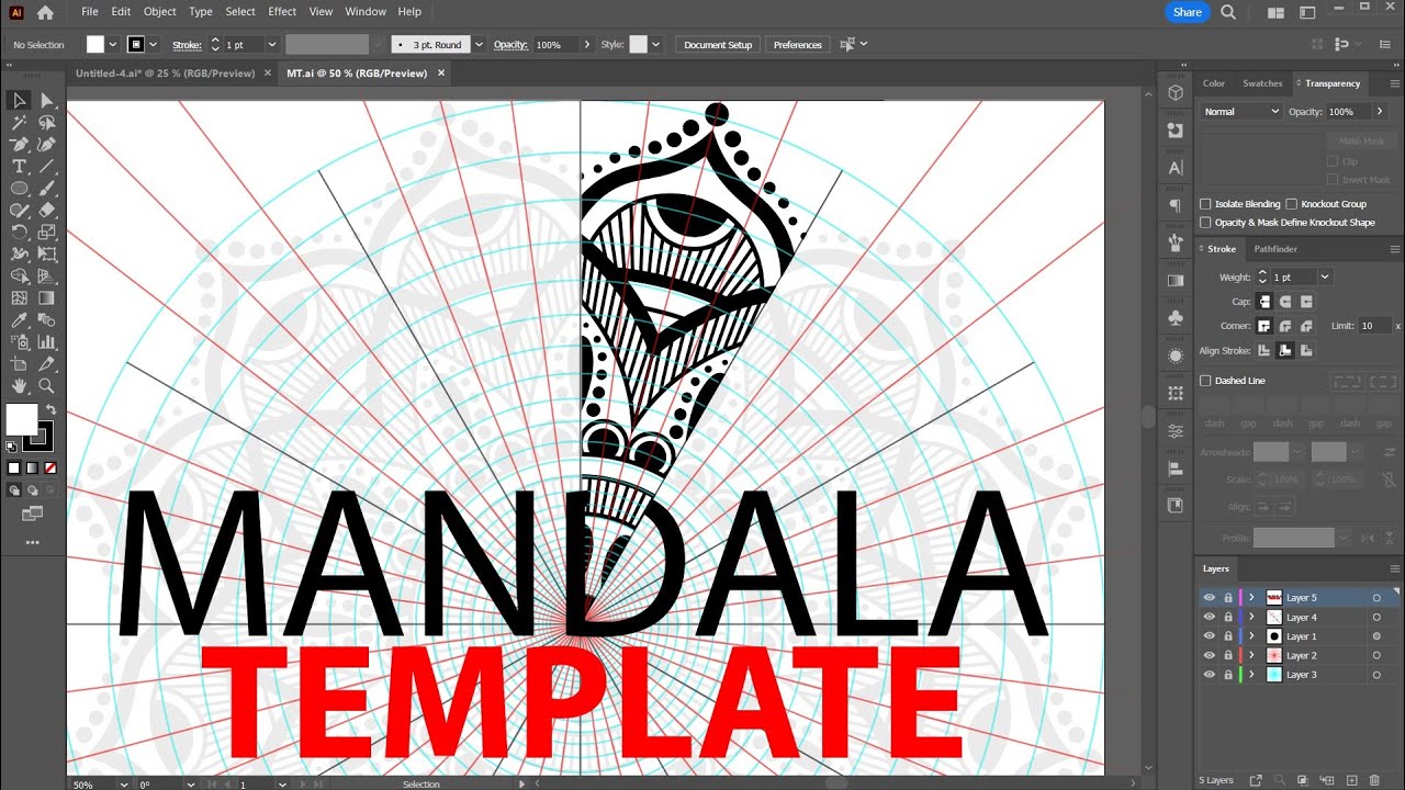 How to Create a Template for Circular Repeating Patterns in Adobe Illustrator