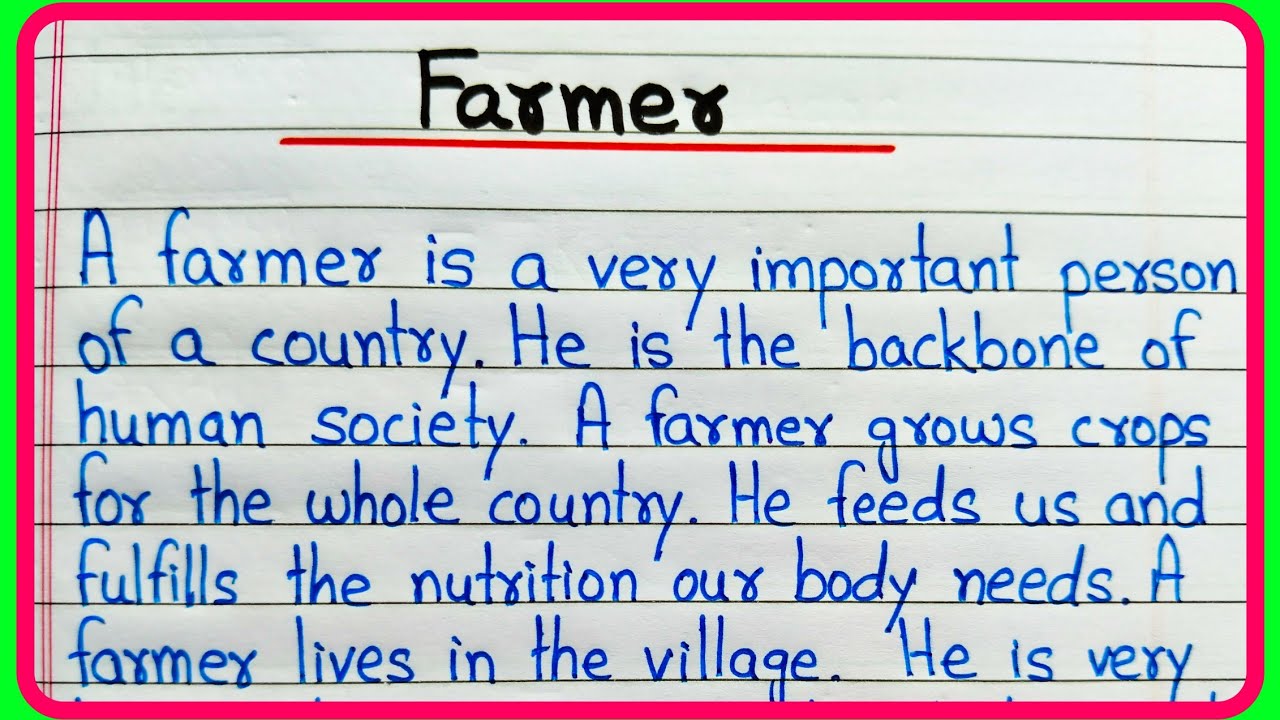 Farmer essay in English || Essay on farmer in English || Paragraph on farmer
