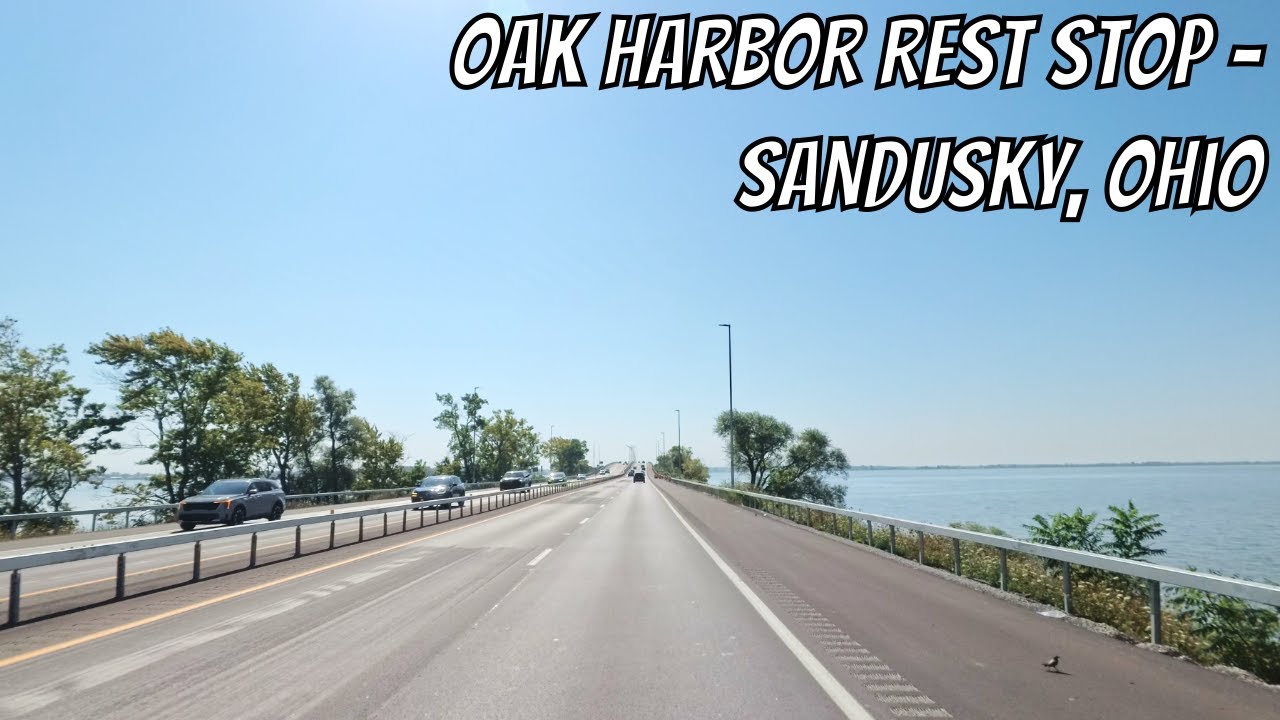 Drive Ohio: Oak Harbor Rest Stop to Sandusky! No talking drive on Ohio highways.