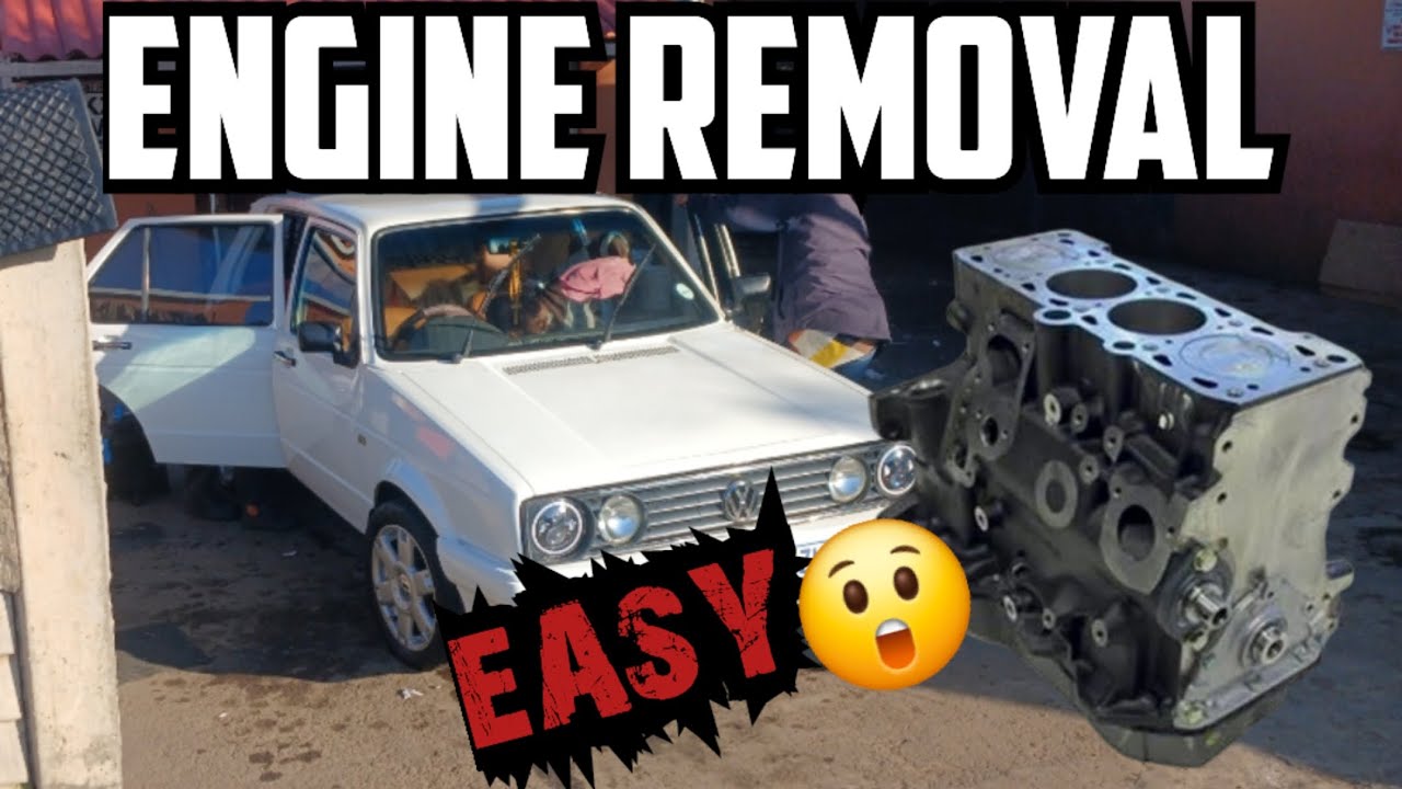 Engine removal. Golf mk1. No engine crane 