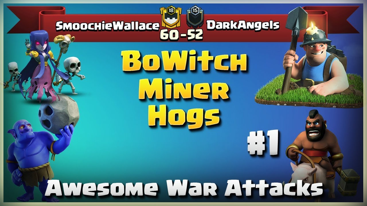 SmoochieWallace Vs DarkAngels #1 | Post UPDATE War Recap #62 | COC 2018 |