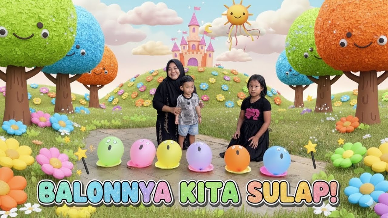 Balonnya Kita Sulap! Mama, Bara & Nindi Main Balon Warna-warni