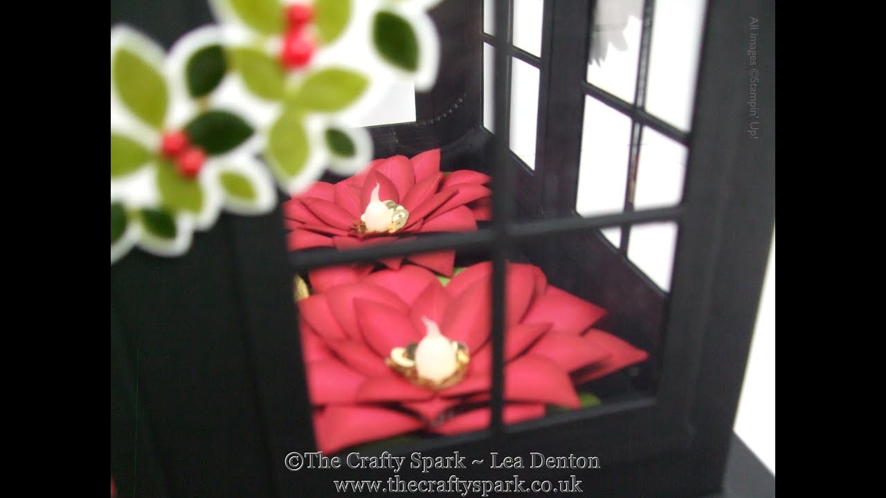 Christmas Table Centrepiece with Poinsettia Stampin' Up! UK Part 2 of 2