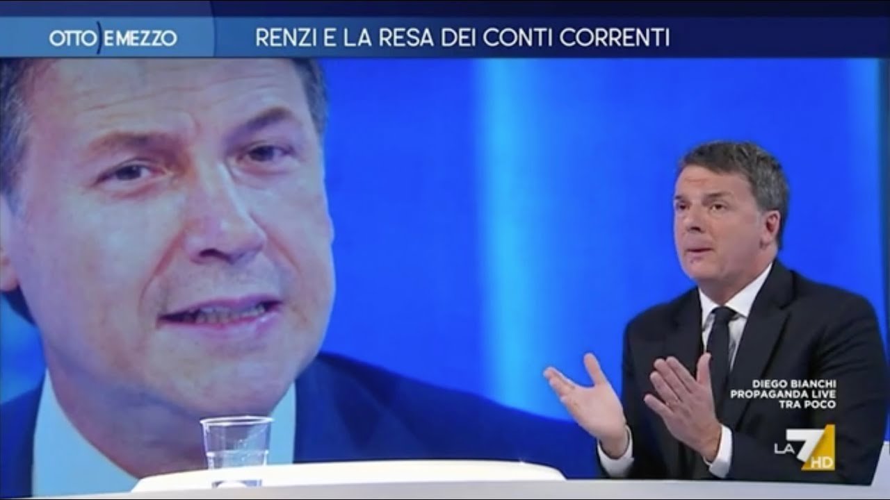 Matteo Renzi contro Giuseppe Conte: 