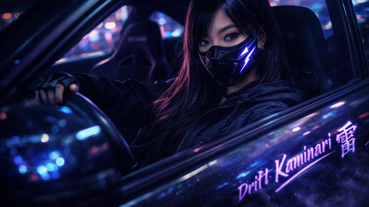 Midnight Drift ⚡ Night Phonk  Drift Music - ( Kaminari 雷 )