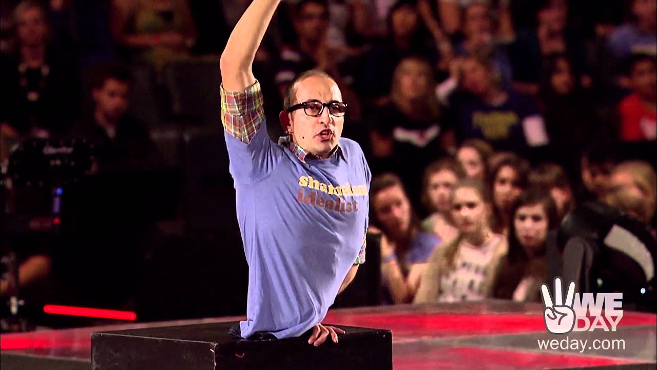 Spencer West speaks at We Day 2010