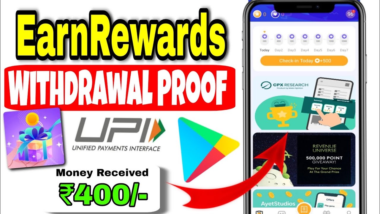 EarnRewards App Withdrawal Proof 🔥🤑 Earn Rewards App Real Or Fake 💥💰 Today New Earning App 2026