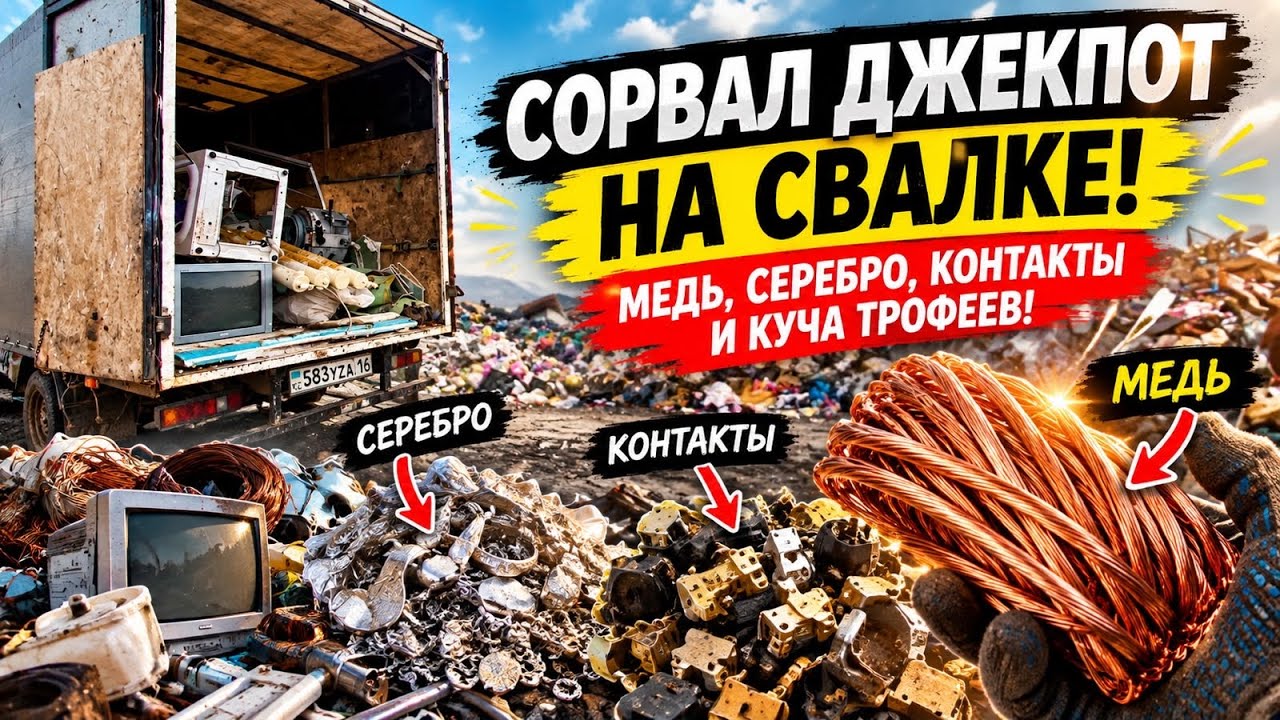 СОРВАЛ ДЖЕКПОТ НА СВАЛКЕ! МЕДЬ, СЕРЕБРО, КОНТАКТЫ И КУЧА ТРОФЕЕВ!