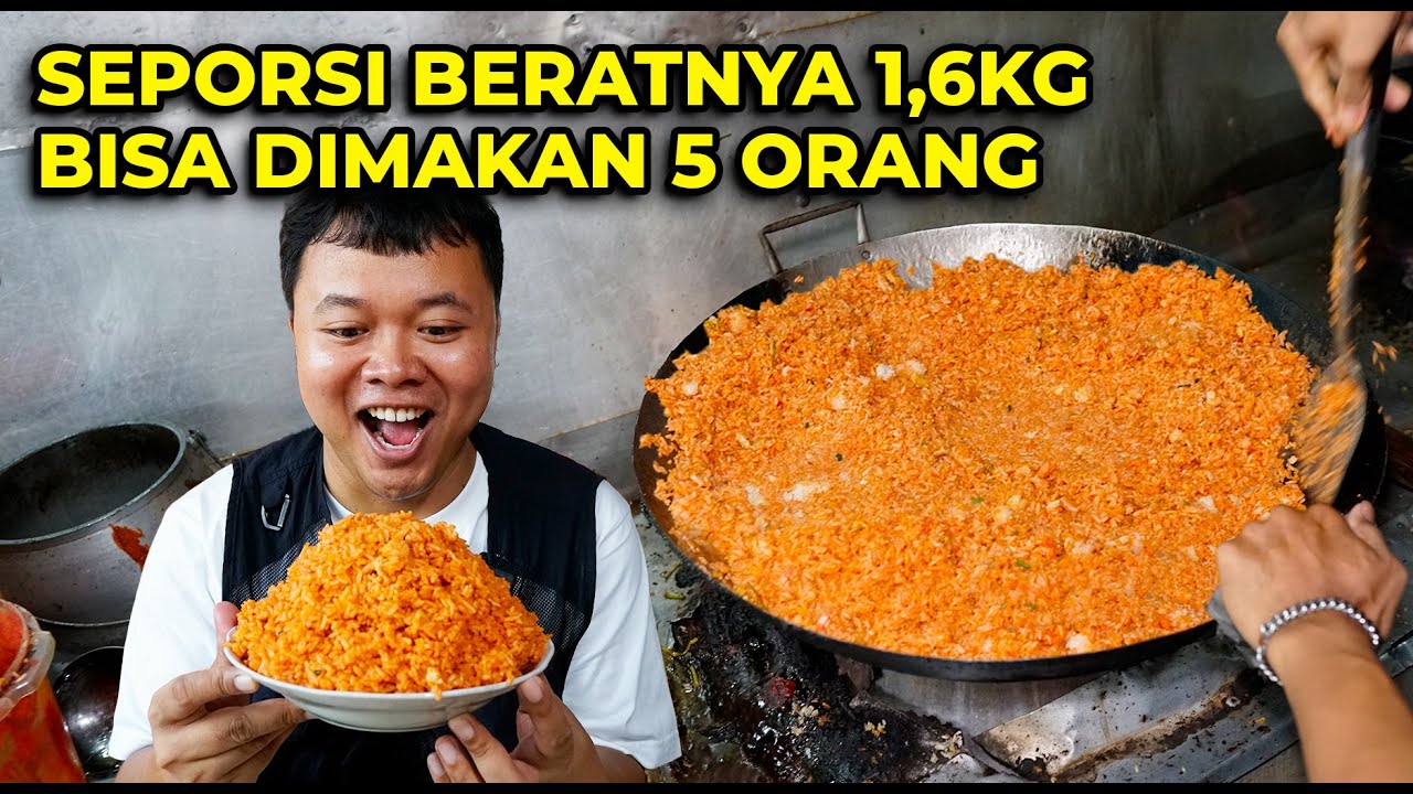 NASI GORENG UGAL-UGALAN 1 PORSI BERATNYA SAMPE 1,6KG BISA DIMAKAN 5 ORANG!