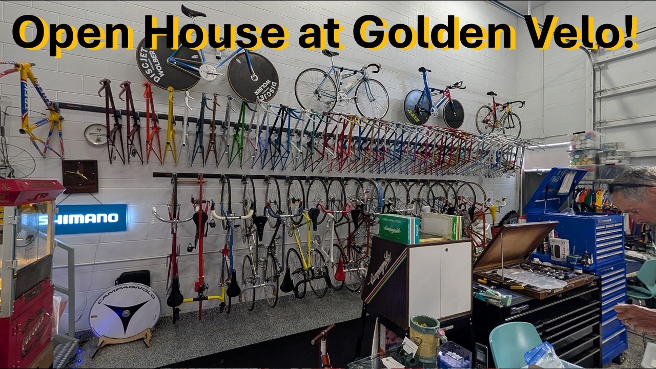 Road trip to Golden Velo Vintage Road Bike Heaven. Open house!