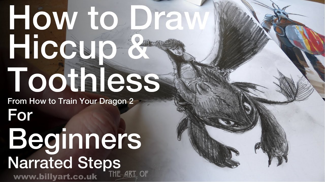 How To Draw Hiccup and Toothless for Beginners from How to Train Your Dragon 2