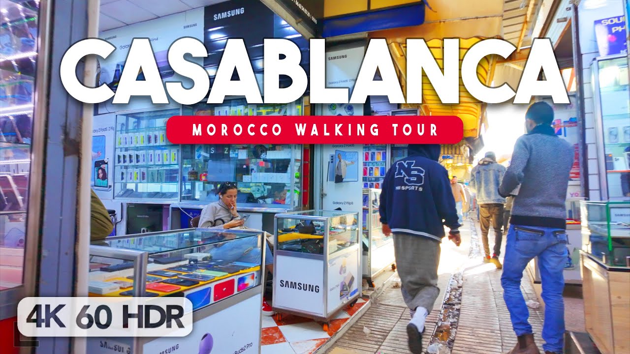 🇲🇦 Derb Ghalef Market - Casablanca, Morocco Walking Tour - 4K 60FPS HDR