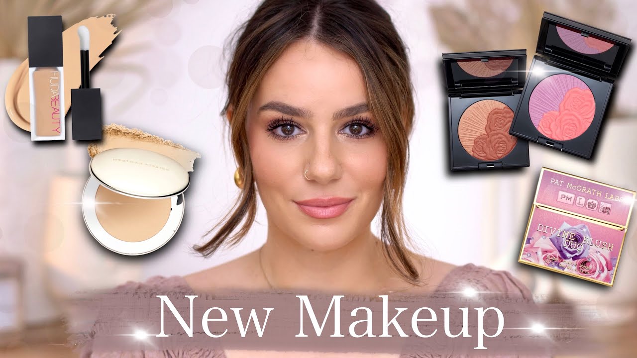 TRYING NEW MAKEUP : HUDA Concealer, WESTMAN ATELIER Powder, PAT McGRATH Blushes || Tania B Wells