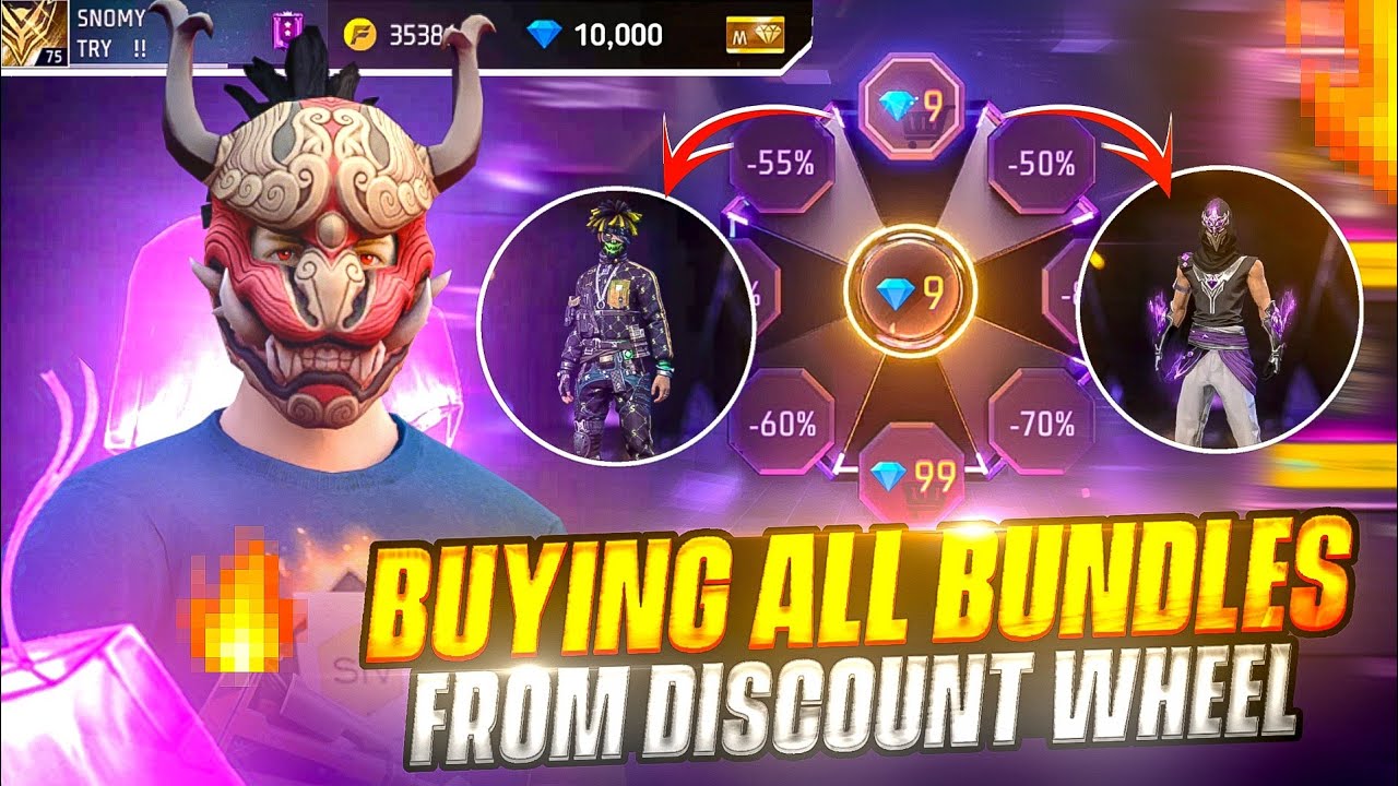 NEW LUCKY WHEEL EVENT FREE FIRE 🔥 | I GOT ALL BUNDLES IN DISCOUNT 💀 