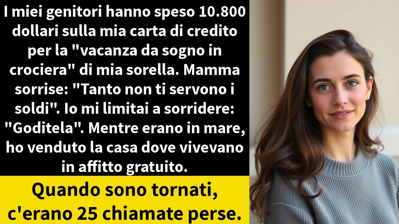 I miei genitori hanno speso 10.800 dollari sulla mia carta di credito per la 