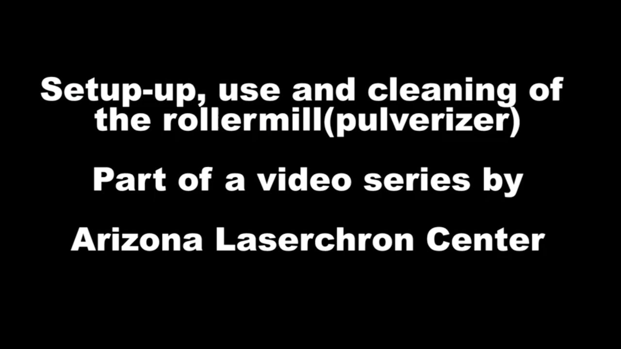 Minsep - Set-up, use and cleaning of the roller mill (pulverizer)
