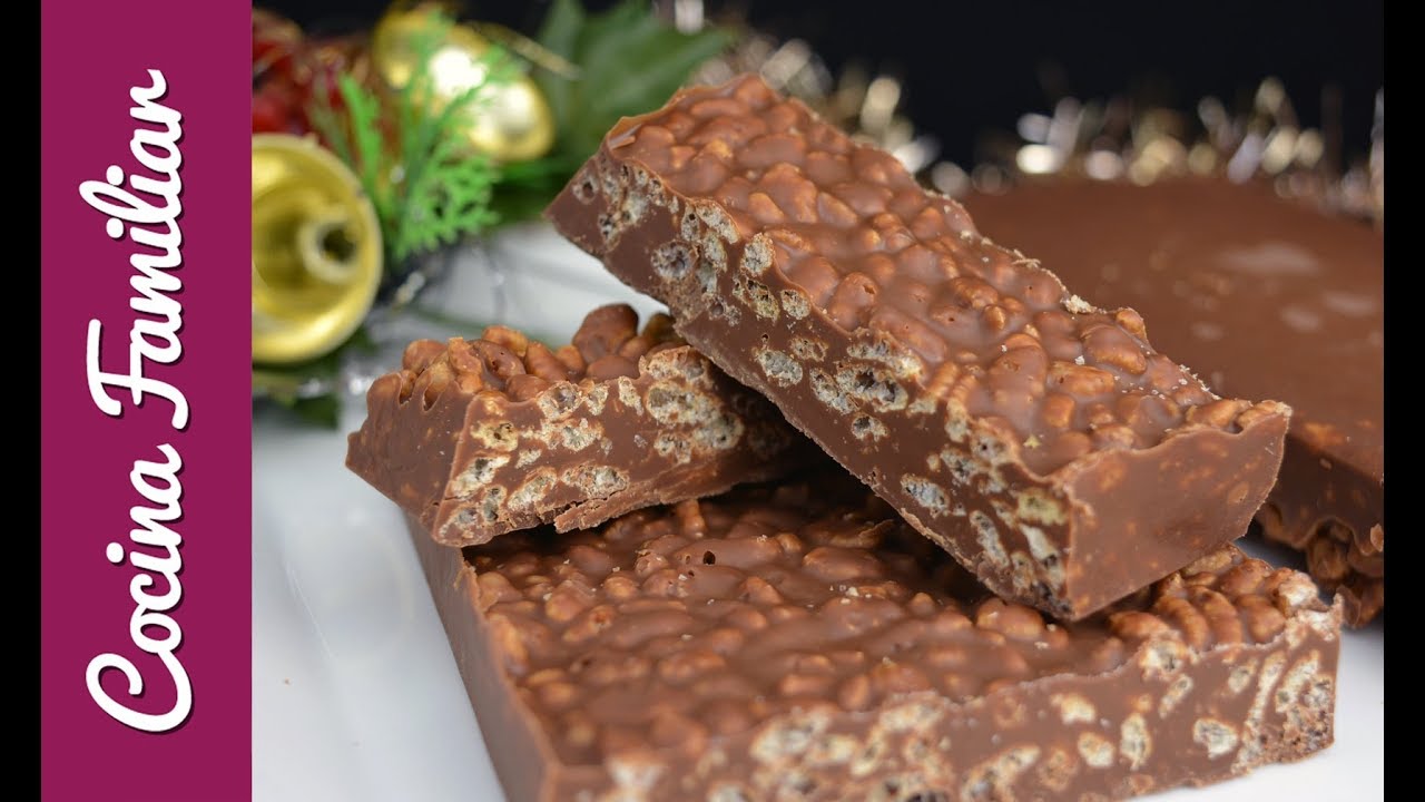 TURRÓN DE CHOCOLATE CRUJIENTE - turron de suchard - turron de chocolate crujiente - turron crujiente