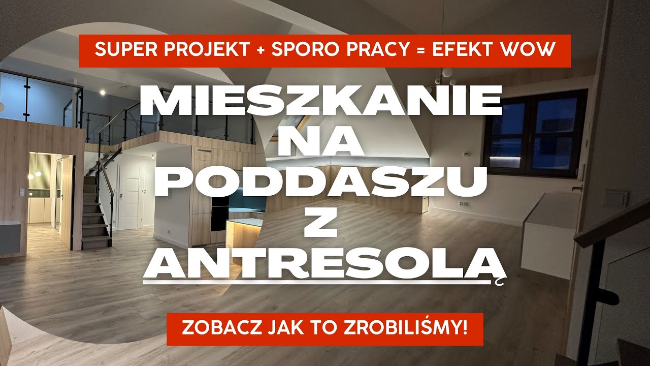 Wykończenie wnętrz - antresola - mieszkanie dwupoziomowe -  AlfaStylLublin.pl
