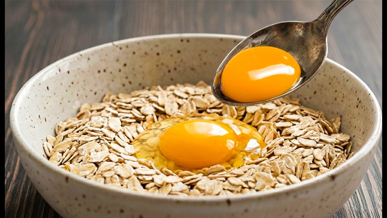 Just Oats & Eggs! No Sugar, No Flour! One skillet method!