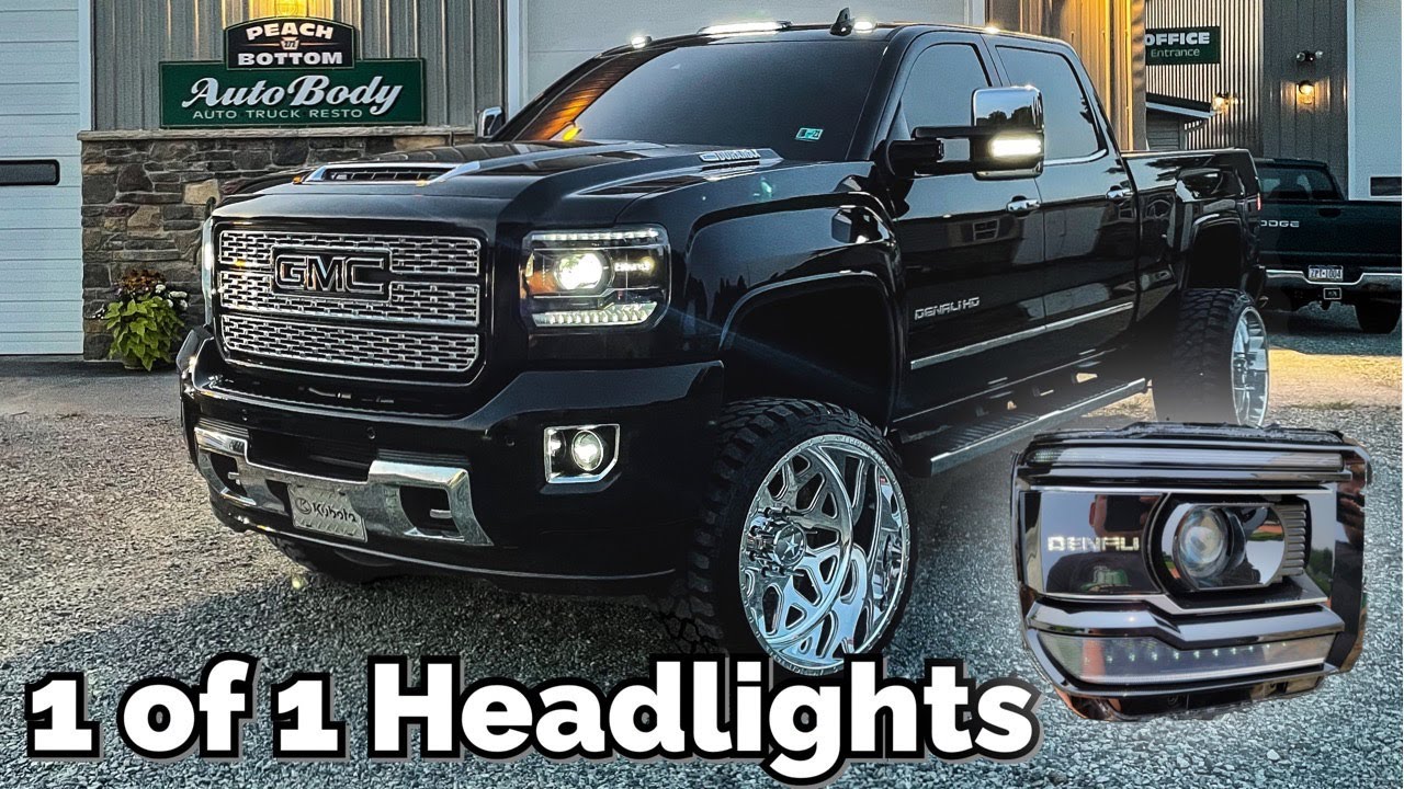 Custom headlights on our L5P Denali Duramax #colormatched