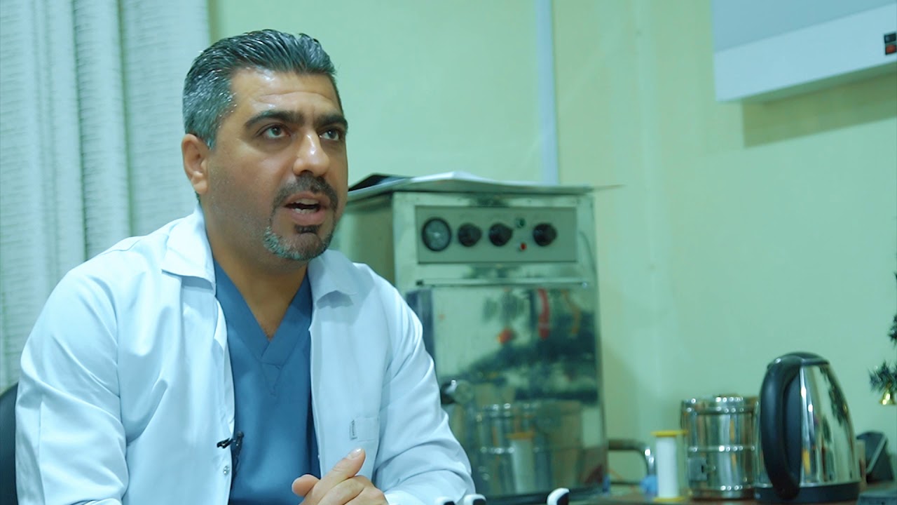 تصوير اعلان المستشفى اللبناني في مدينة العمارة