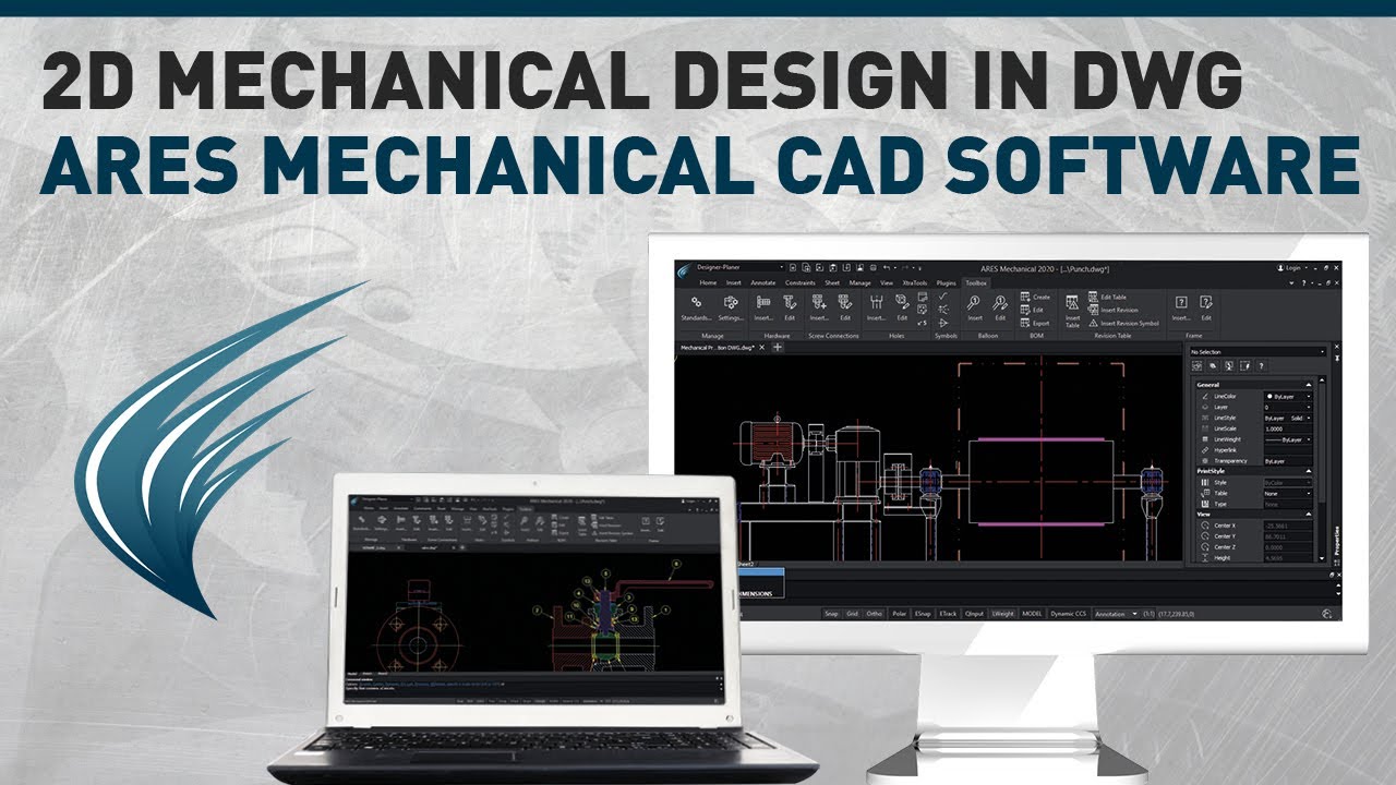 2D Mechanical Design in DWG | ARES Mechanical CAD Software
