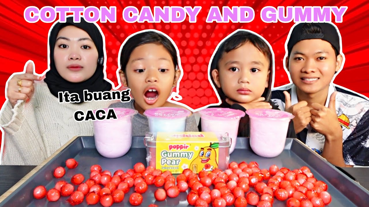 MAKAN COTTON CANDY DAN GUMMY VIRAL ,CACA LAST IKUT KONTEN 😡‼️