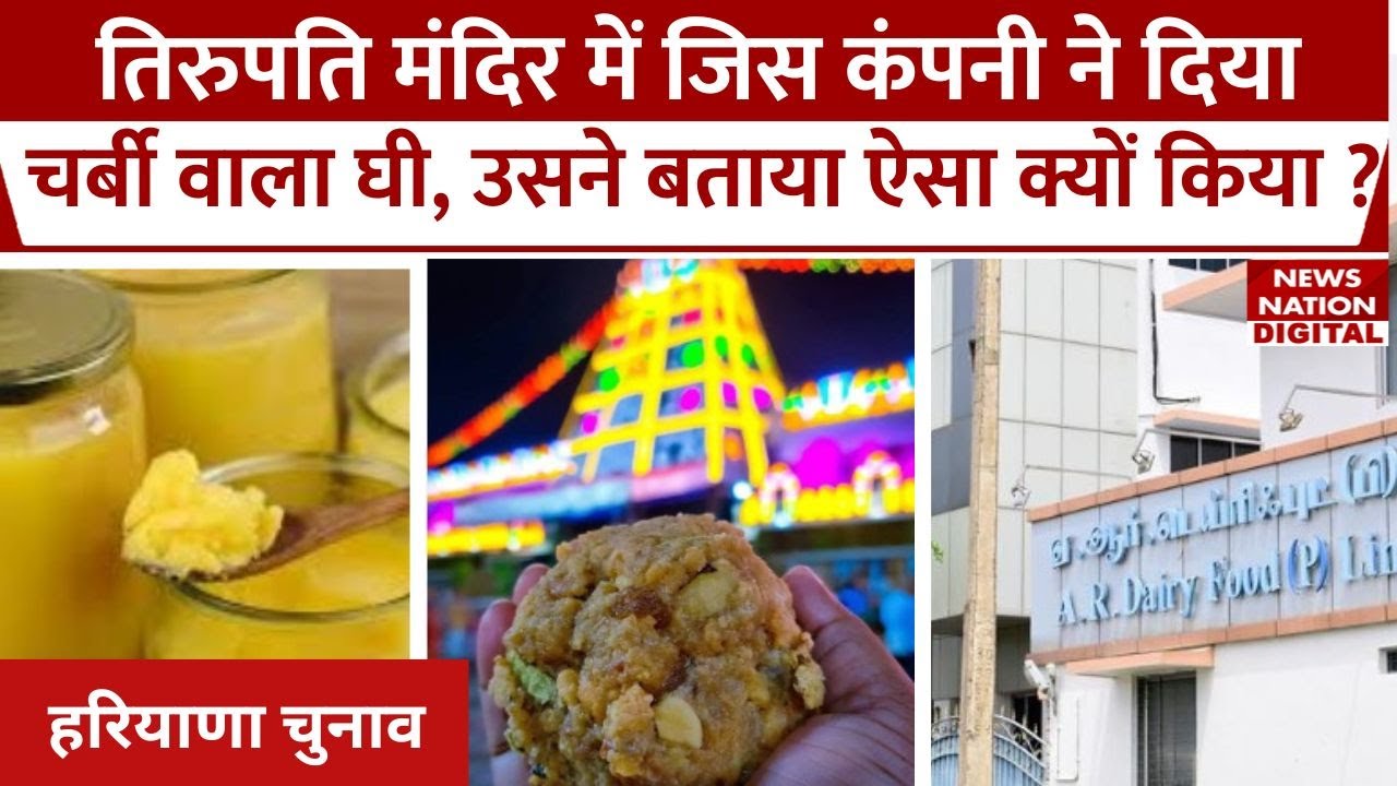 Tirupati Prasadam Row: जिस AR Dairy के घी में मिली मिलावट, उसने बताई पूरी सच्चाई। Andhra Pradesh