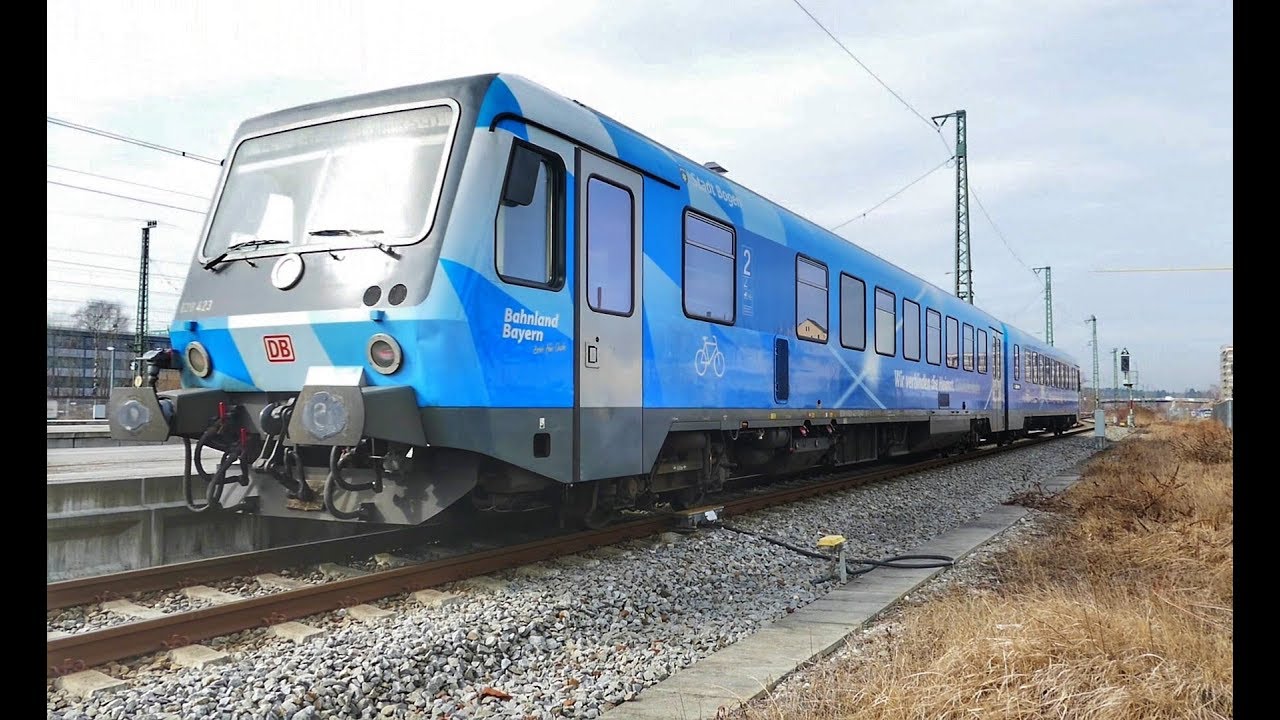 Vier verschiedene VT 628 im Bahnhof Rosenheim.....