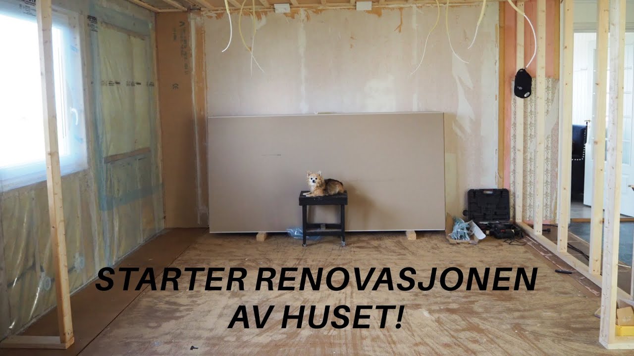 Vlog - Starter med renovasjonen, soverom, walkin og stue
