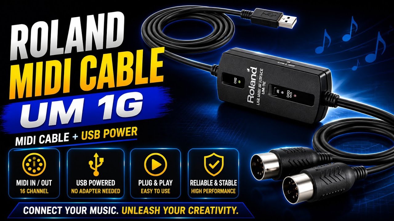 Roland Midi Cable UM 1G | Midi Cable | Roland USB midi cable