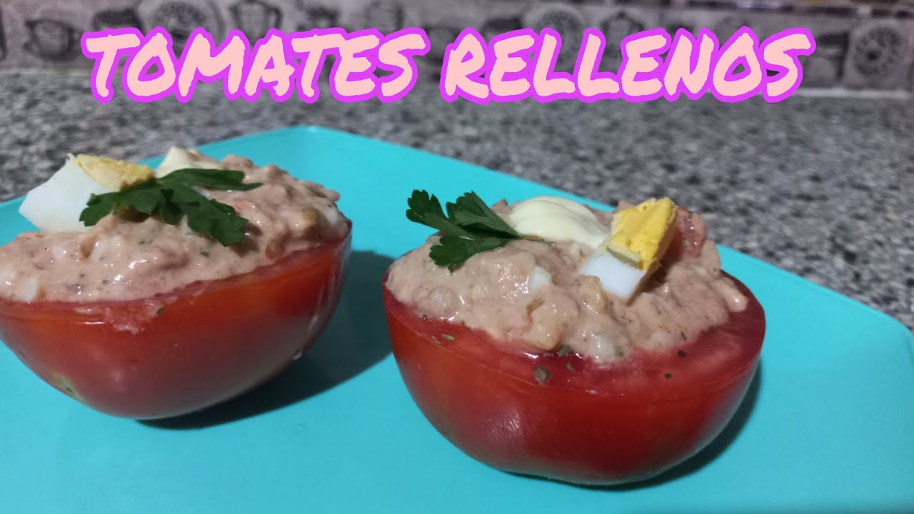 TOMATES RELLENOS DE ATÚN Súper  Fácil Y Rico  - Receta De Comidas Frías