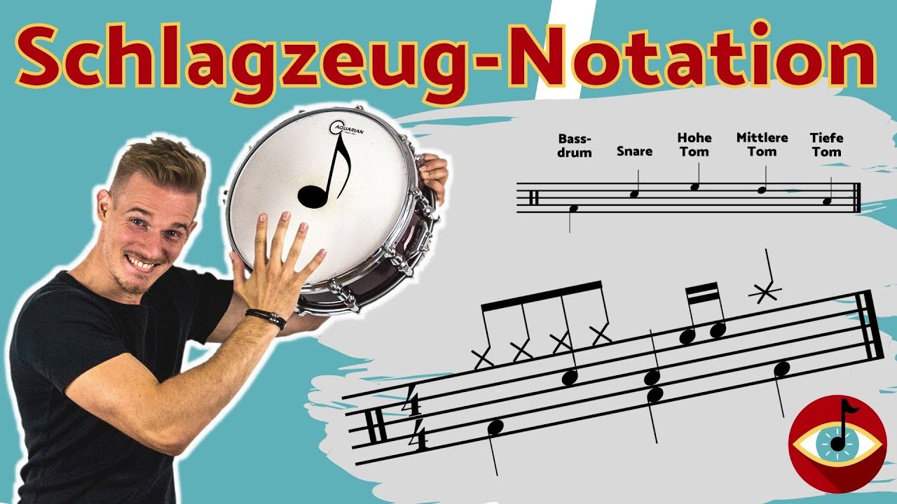SCHLAGZEUG-Notation: Wie werden die Rhythmen eines Schlagzeugs notiert?!