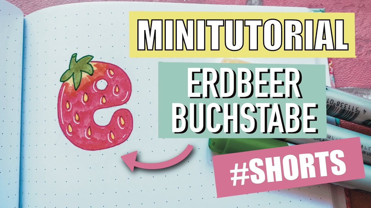 Maltutorial Erdbeerbuchstabe #shorts || Foxy Draws