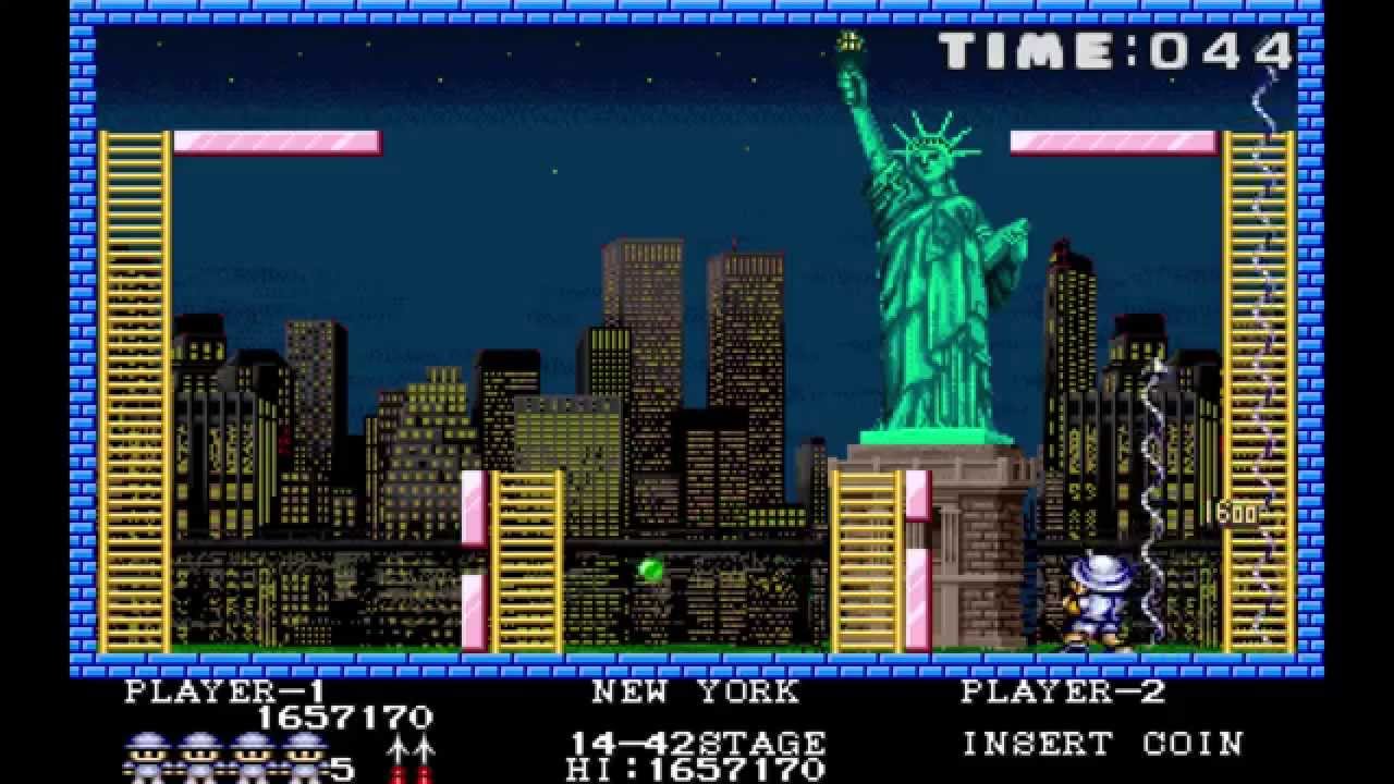 Buster Bros. - stages 40 to 42 - New York (1989) [Arcade]