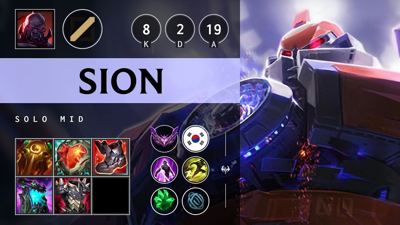 Sion Mid vs Yasuo - KR Master Patch 25.21