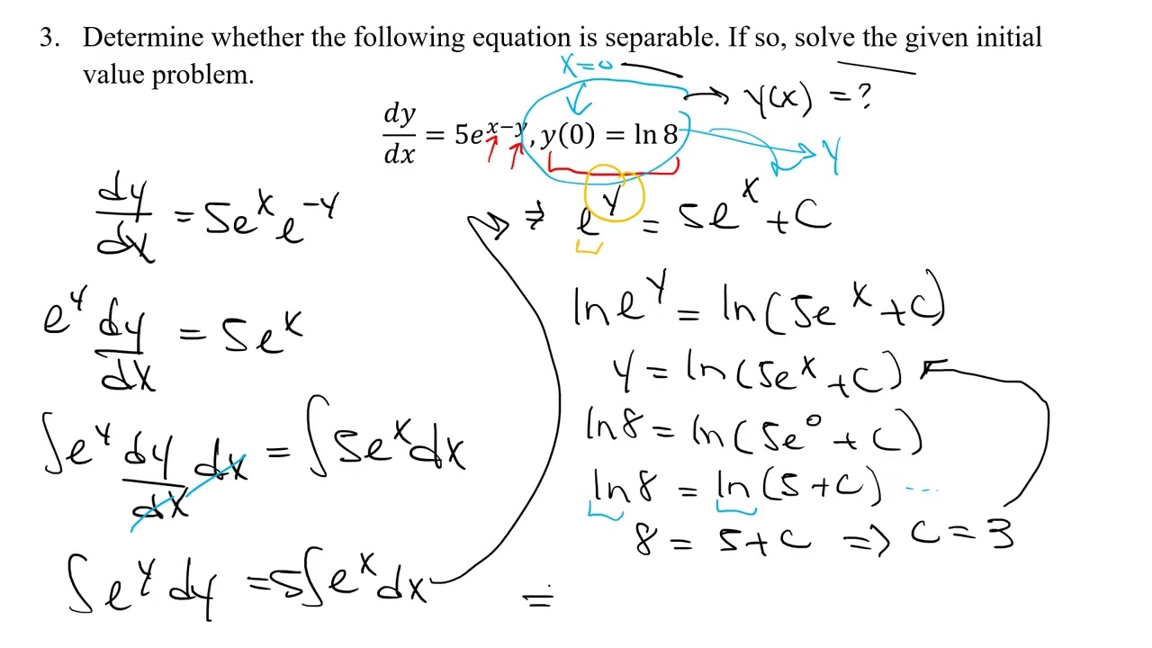 Section 9.3 (Part 2) - Separable Differential Equations