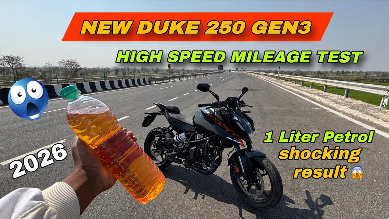 Duke 250 Gen3 Mileage Test | 2026 | Shocking Result | High Speed Mileage Test | Highway |