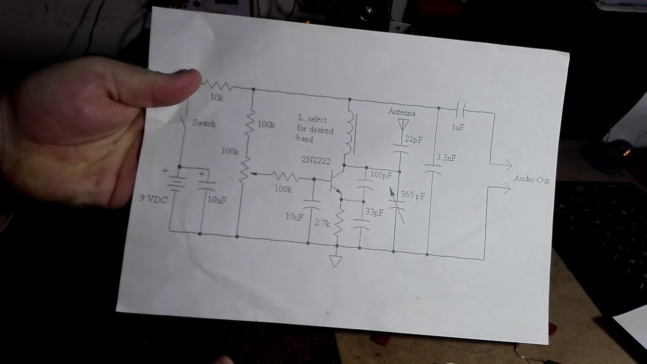 Radio regenerativa de un solo transistor