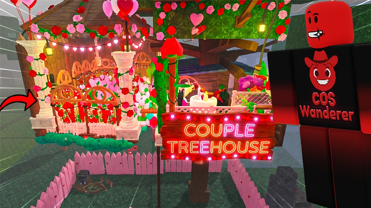 I Built a Love Couple Treehouse in 99 Nights in the Forest