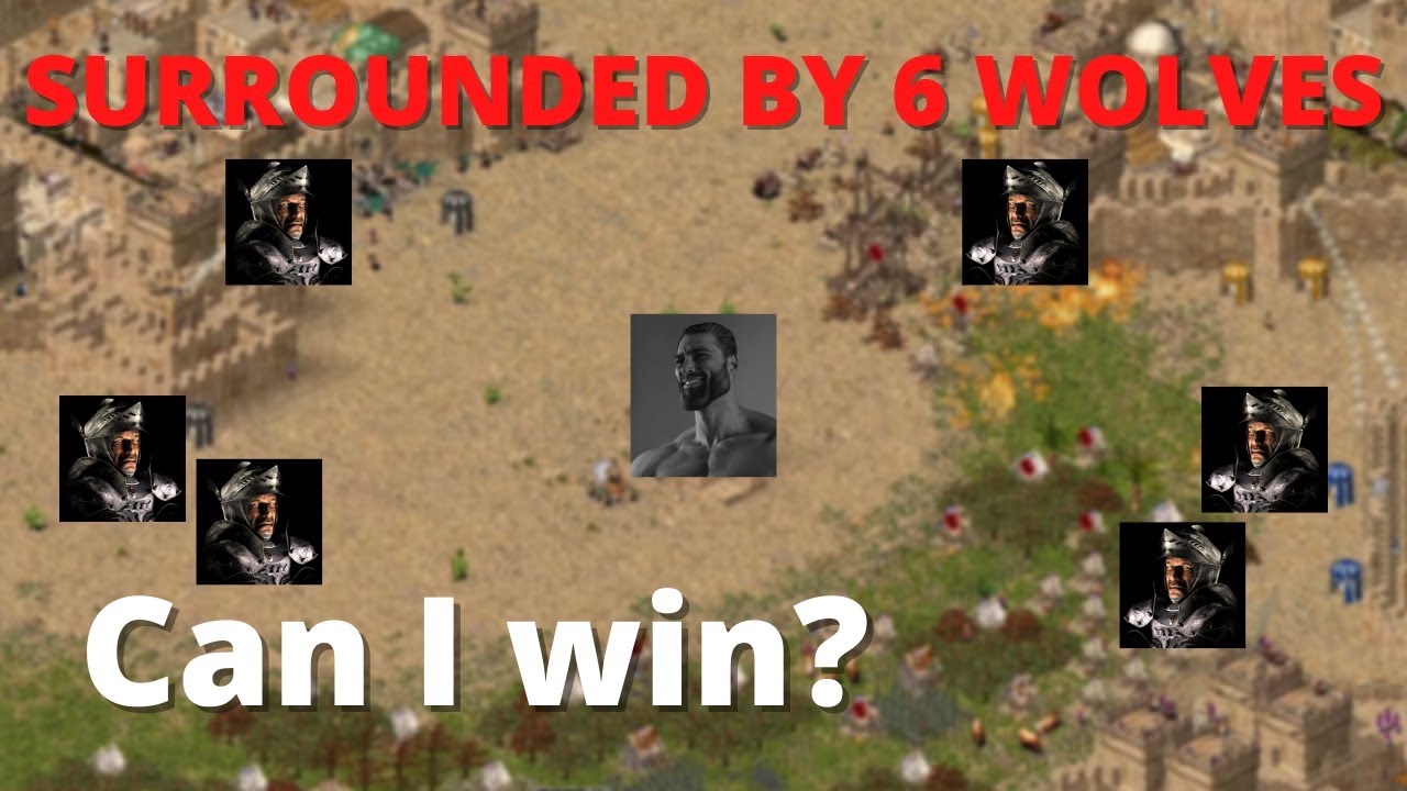 Can you beat 6 WOLVES on WORST MAP? (FFA) Also MAX Gold Disadvantage - Stronghold Crusader