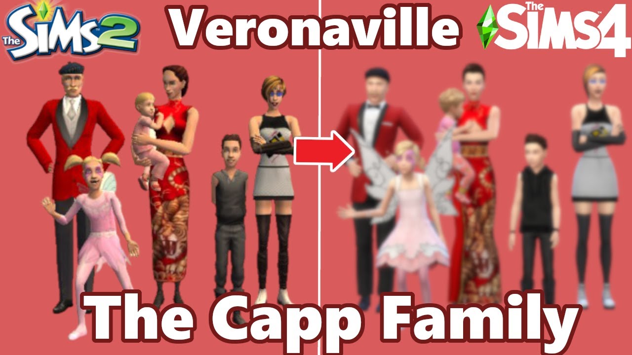 SIMS 2 GONERIL CAPP FAMILY in SIMS 4 💙 (Family Bin family) | Recreating Veronaville | SimSkeleton