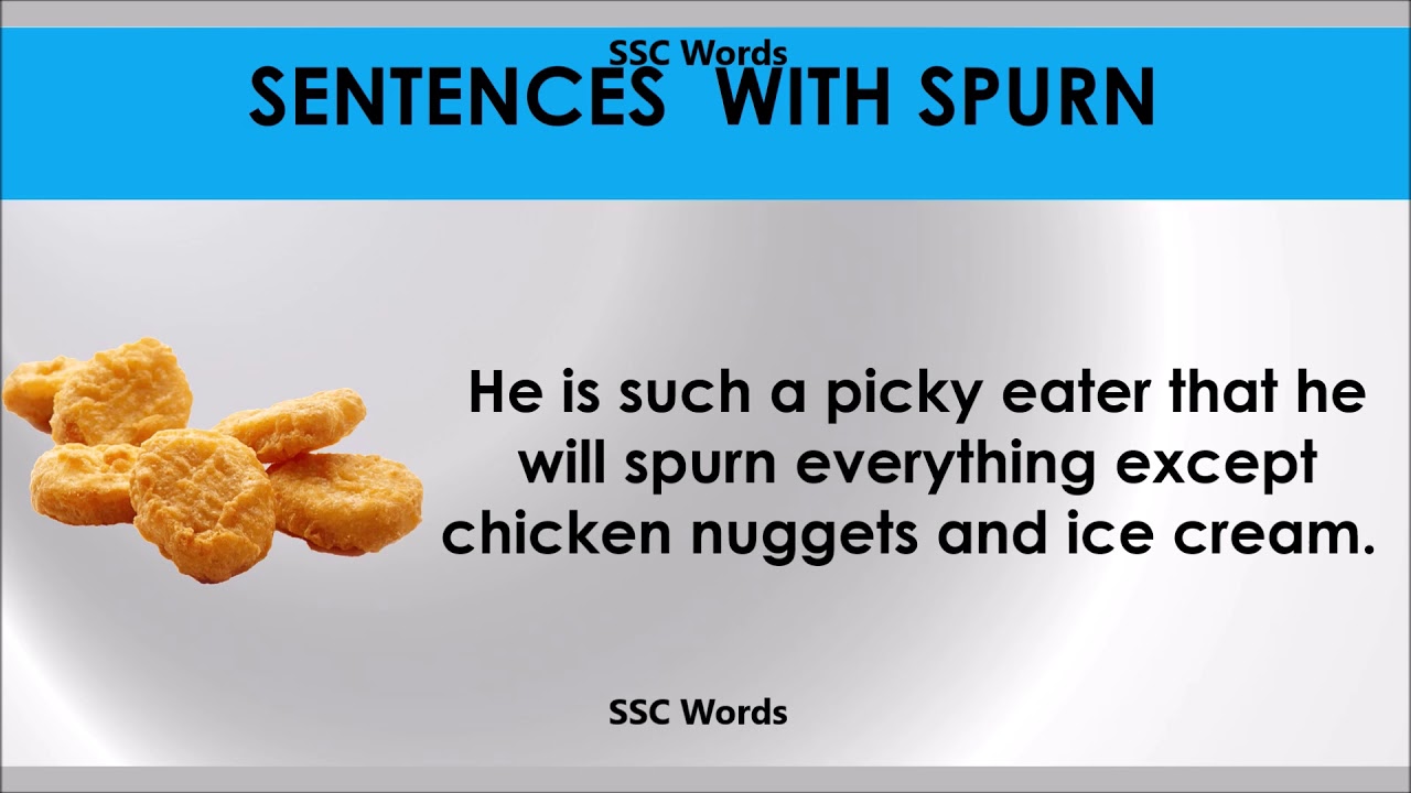 Spurn  # Improve English # Meaning and 5 sentences # GRE CAT GMAT word # SSC Words