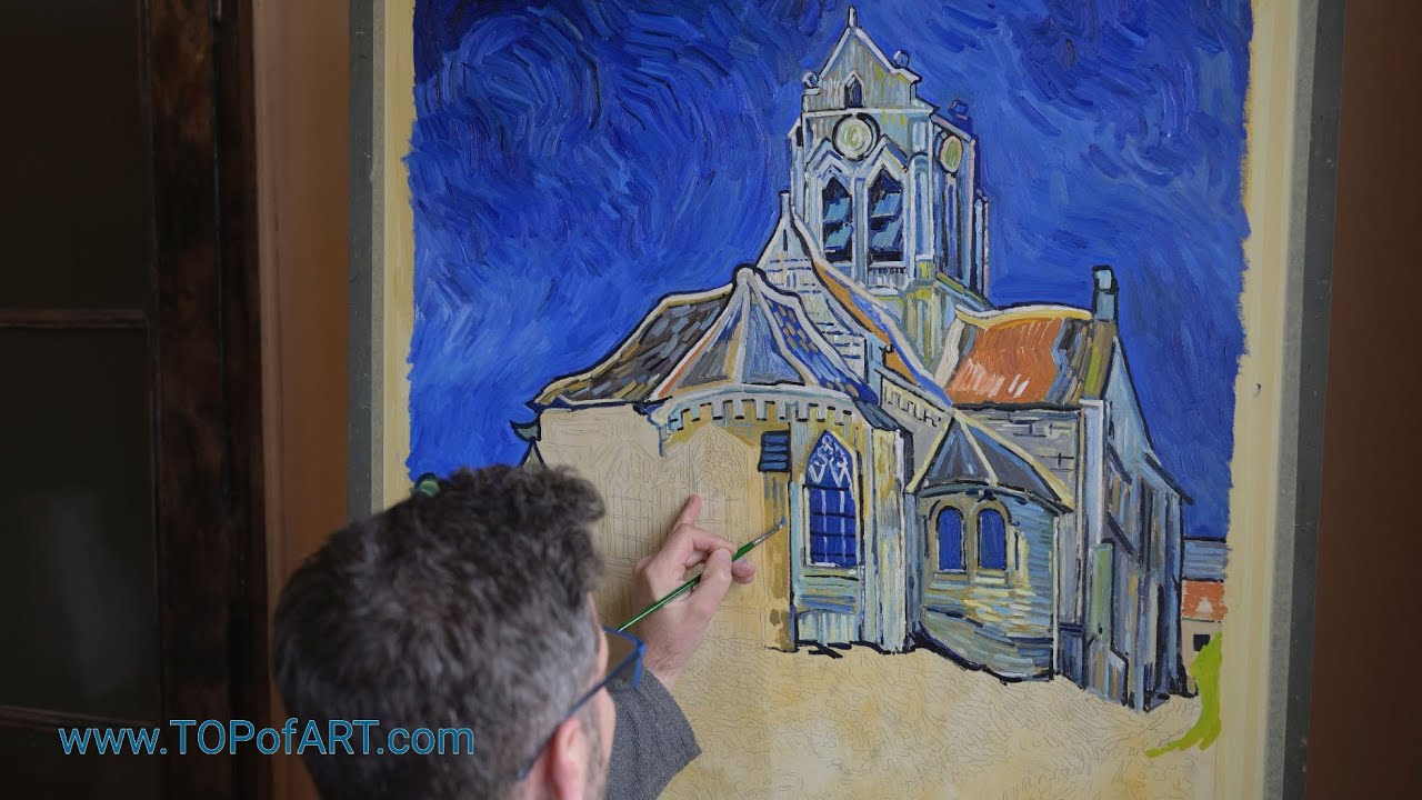 Painting Reproduction The Church at Auvers-sur-Oise, 1890 by Vincent van Gogh | TOPofART