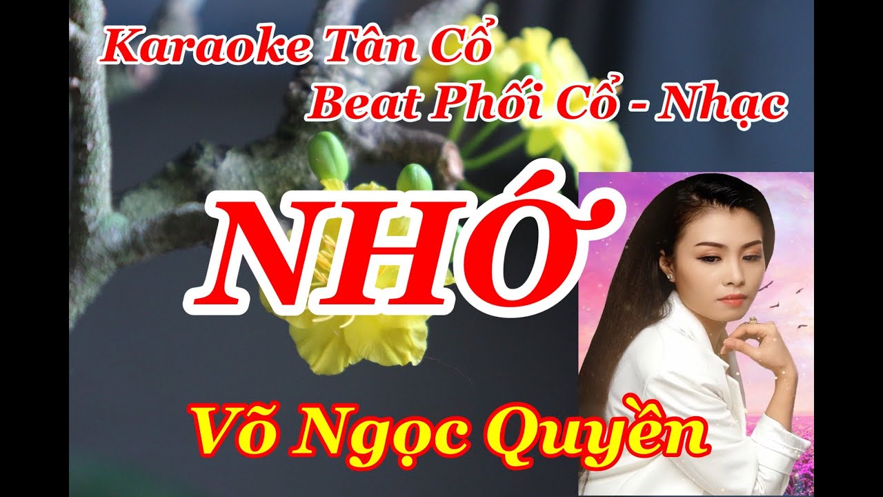 Beat Karaoke Tân Cổ NHỚ ( Võ Ngọc Quyền ) Dây Đào Beat Mới Hay Phối Tân Cổ Nhạc - Tác giả : Võ Quyền