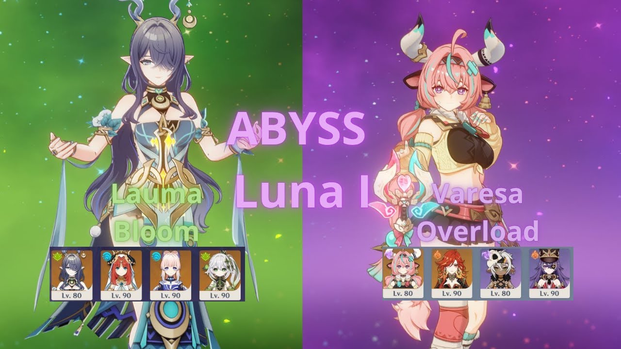 F2P | Spiral Abyss Luna I | Genshin Impact Varesa Eletrocharged & Nilou Bloom